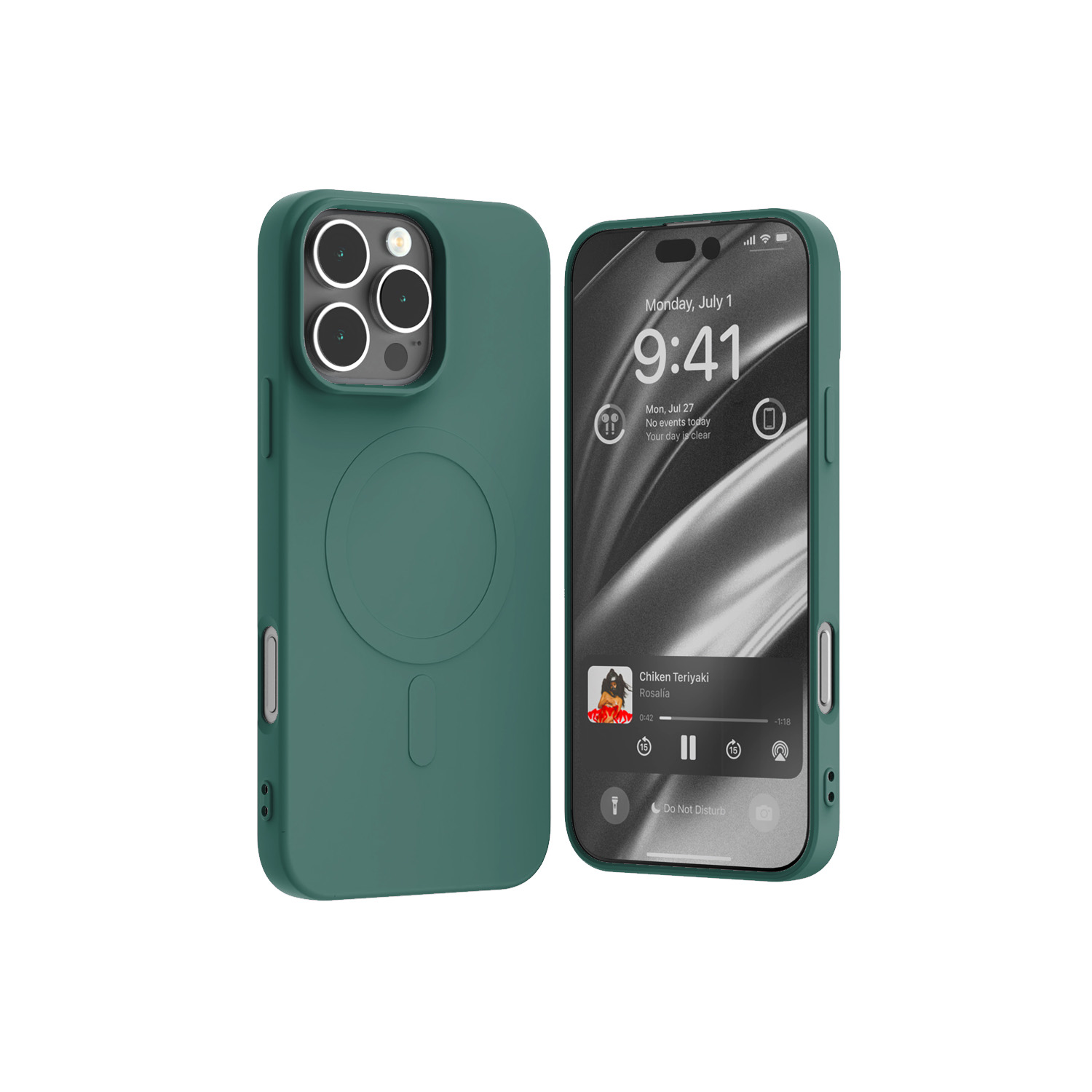 Mercury Semi-Silicone MagSafe -suojakuori iPhone 16 Pro Max (6,9), vihreä