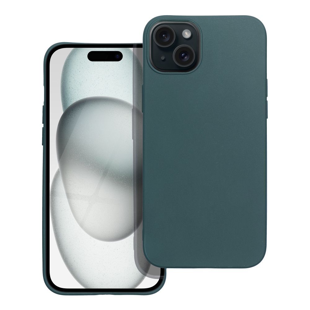 Matta tummanvihreä Suojakuori iPhone 15 PLUS:lle