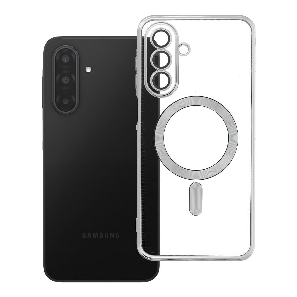 Suojakuori Samsung A17:lle Electro Mag Cover yhteensopiva MagSafen kanssa hopeinen