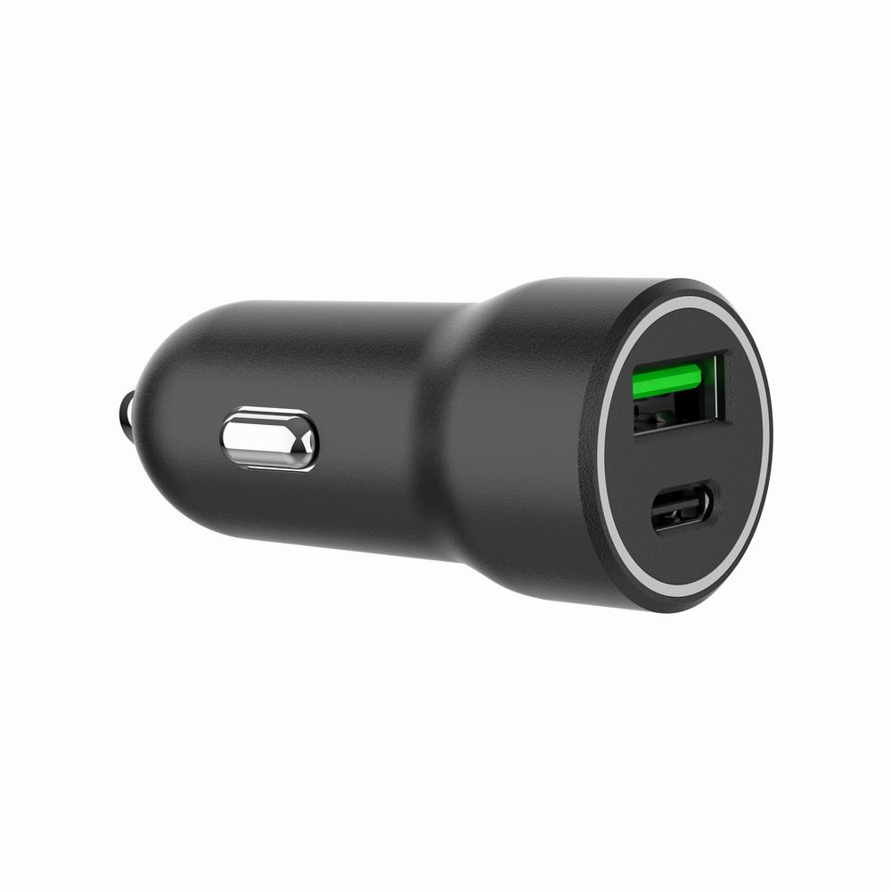 Autolaturi USB 2-porttinen/TA-UC-A2PDQC20-CAR-01 GEMBIRD