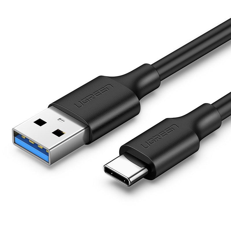 Ugreen US184 20882 USB-A 3.0 / USB-C 3A -kaapeli 1 m - musta