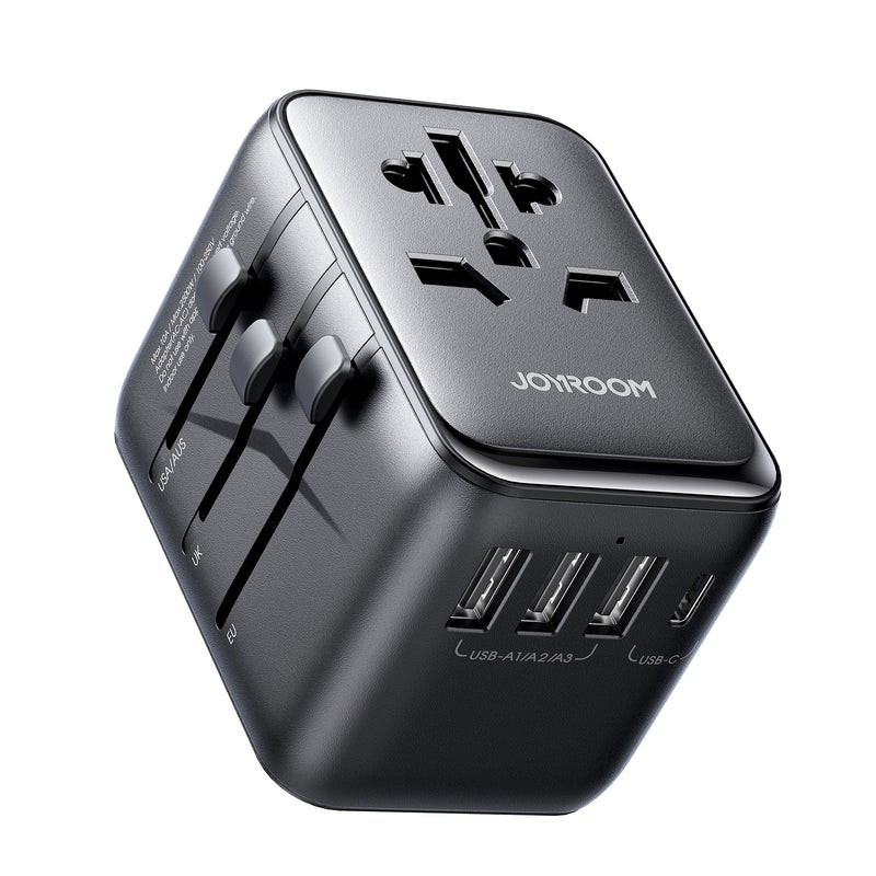 Universal Travel Charger Joyroom JR-TCW01 15W 3xUSB-A/USB-C black