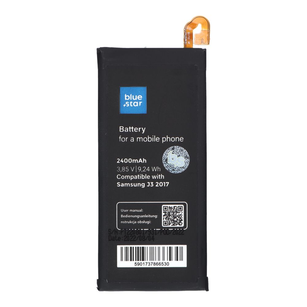 Akku Samsung J3 2017:lle 2400 mAh Blue Star Premium