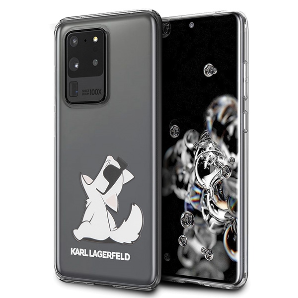Karl Lagerfeld KLHCS69CFNRC S20 Ultra G988 läpinäkyvä Choupette Hauska