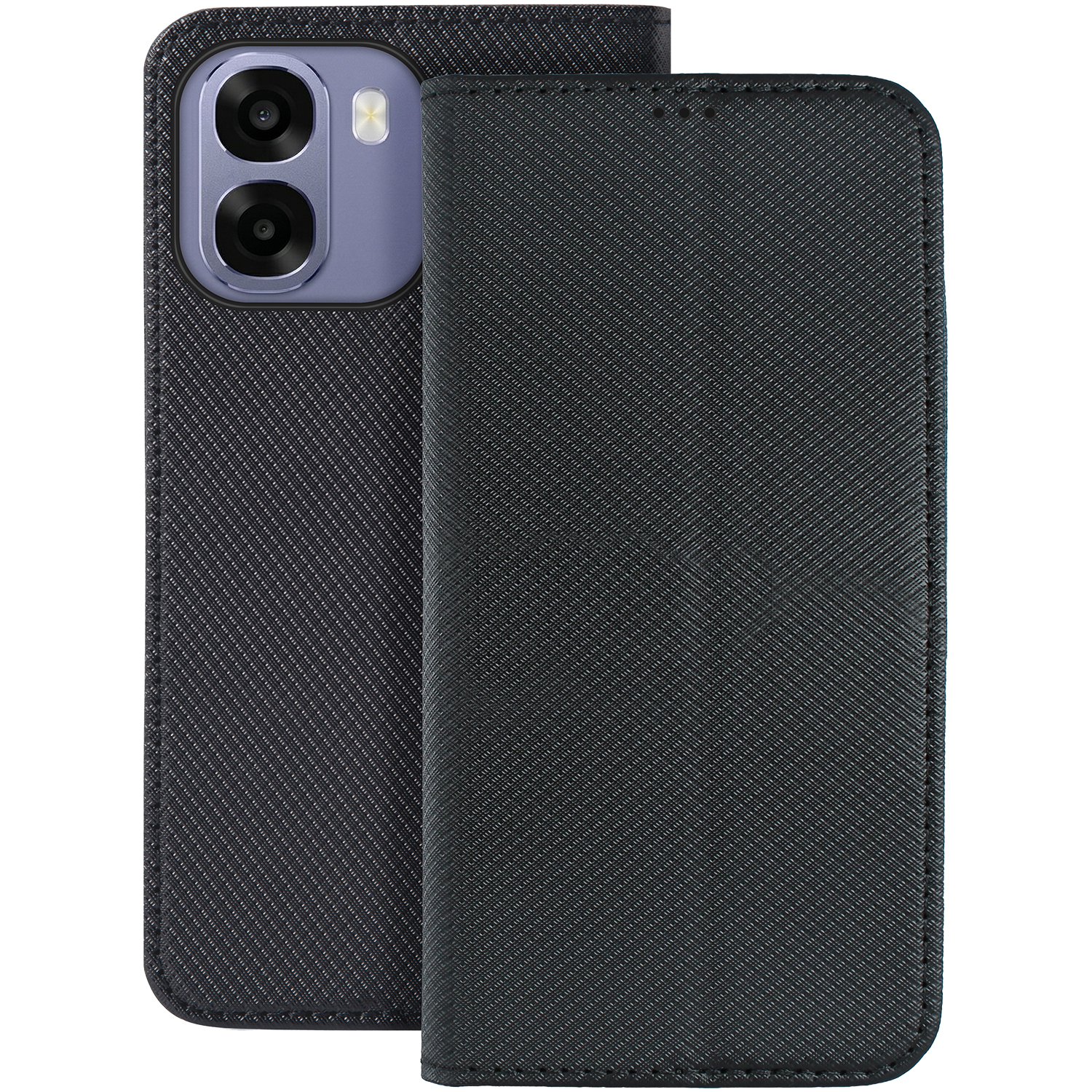 Smart Magnet -suojakuori Oppo A6 4G / A6 5G / A6X 4G / A6X 5G / A6S 4G / A6S 5G Globalille musta