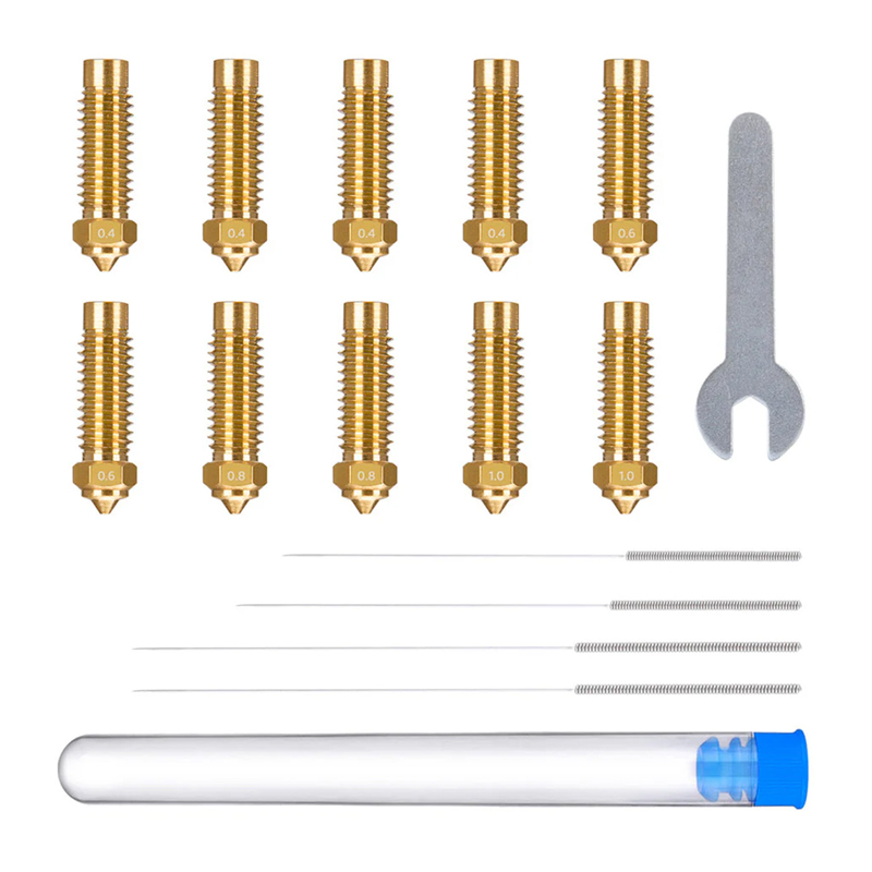 ELEGOO Neptune 4 Plus / 4 Max -messinkisuutinsetti (0,4 mm x4, 0,6 mm x2, 0,8 mm x2, 1,0 mm x2)