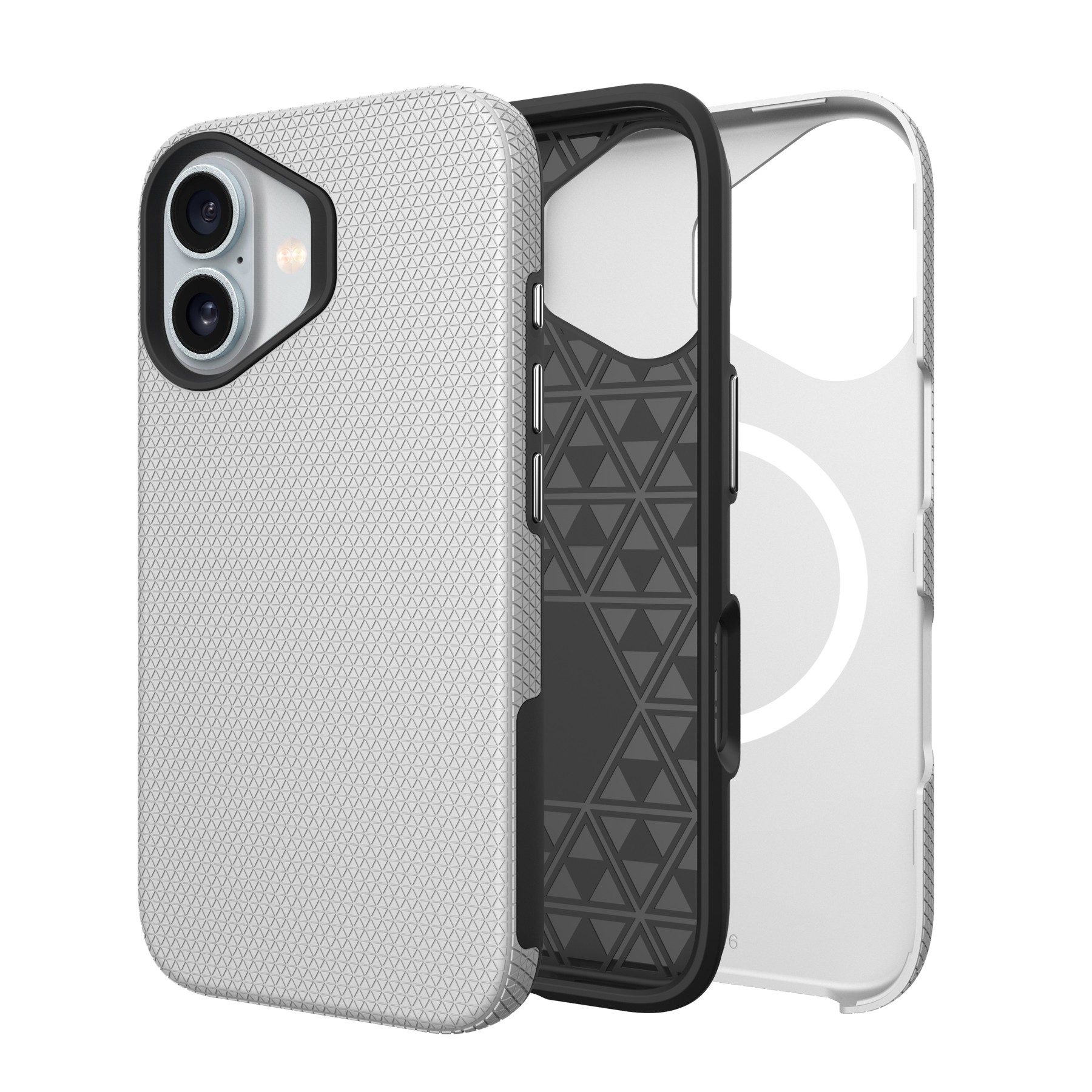 Perfectionists Triangle Mag Case iPhone 16 silver