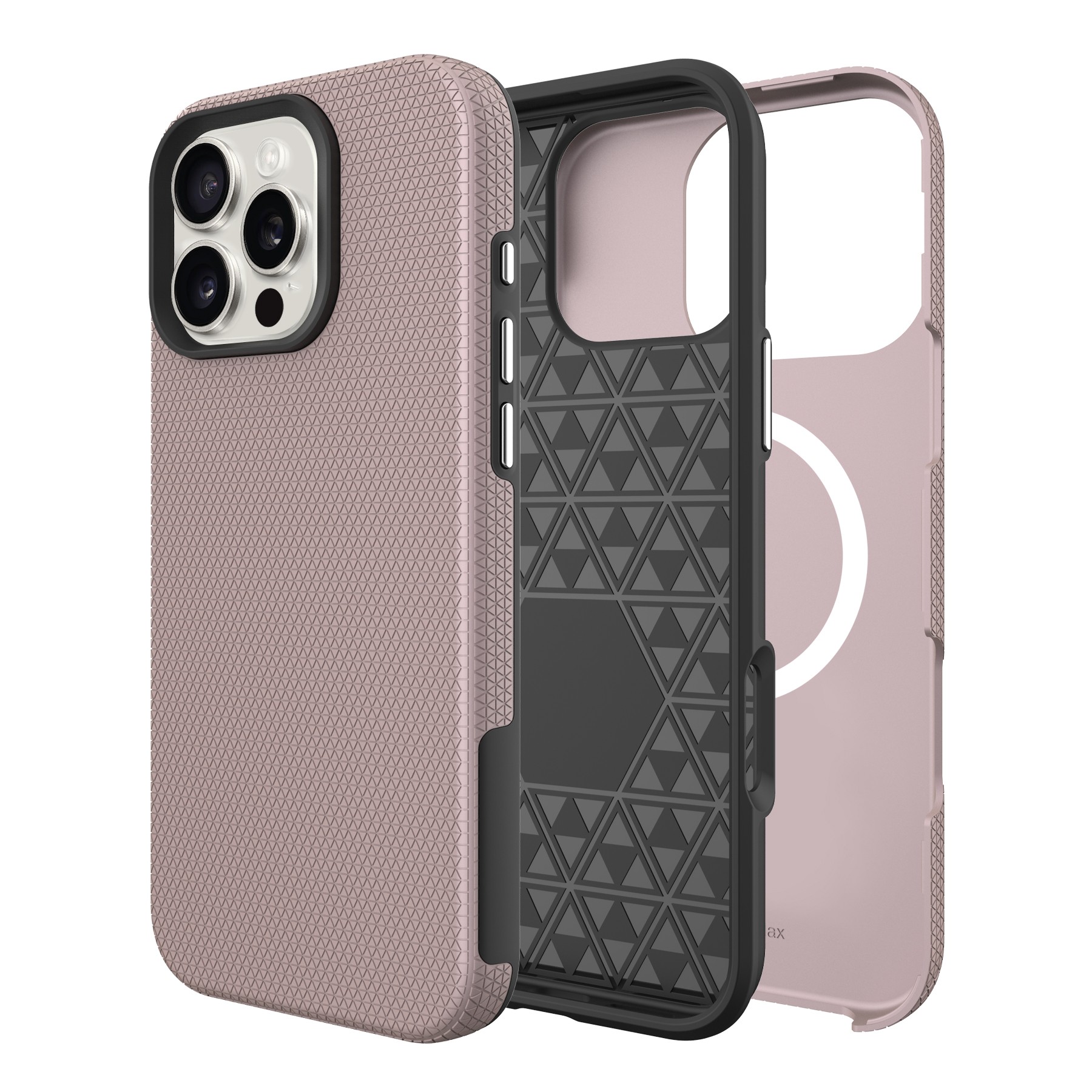 Perfectionists Triangle Mag Case iPhone 13 Pro rose gold