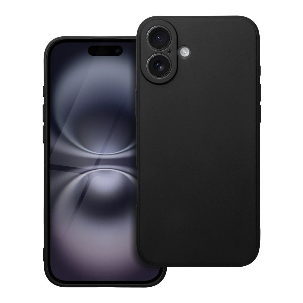Matta musta Suojakuori iPhone 16 PLUS:lle