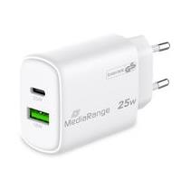 Verkkolaturi USB/USB-C 25W pikalataus MRMA112-2 MEDIARANGE