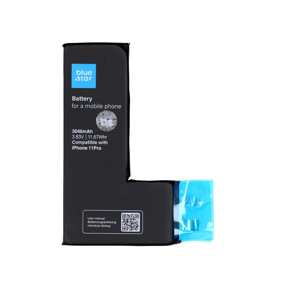 Akku ilman BMS:aa iPhone 11 PRO:lle 3046 mAh Blue Star HQ