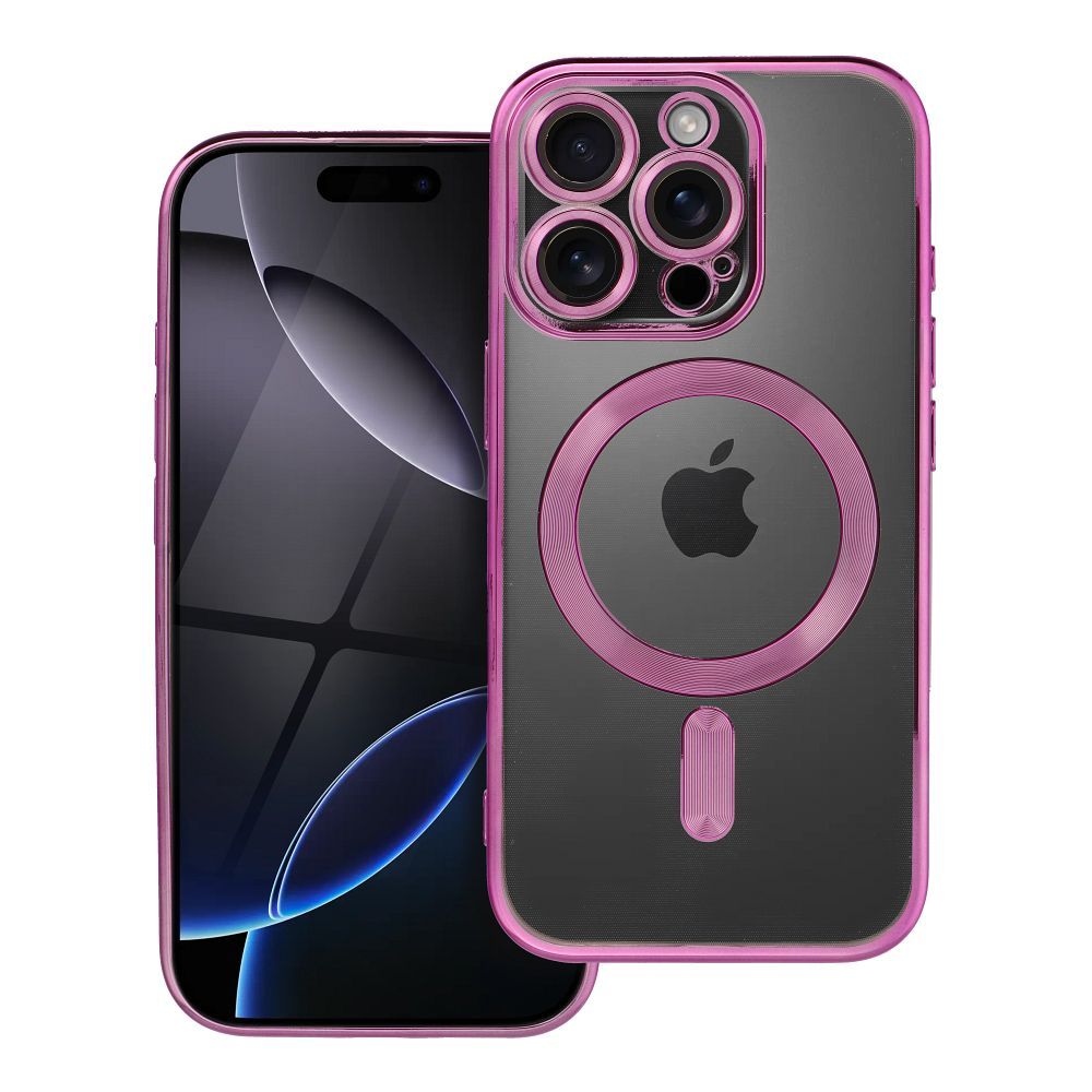 Suojakuori iPhone 16 PRO:lle Electro Mag Cover yhteensopiva MagSafe-version kanssa vaaleanpunainen