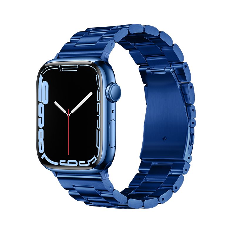 Hihna Apple Watch:lle Forcell F-Design FA10 teräslukko 42 / 44 / 45 / 49 mm sininen