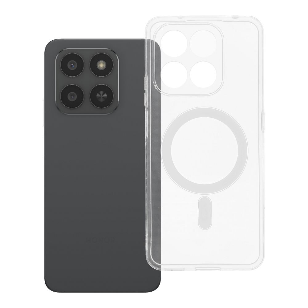 Clear Case 2mm Mag Cover Suojakuori Honor 400 SMART:lle MagSafe-yhteensopiva kameransuojalla läpinäkyvä