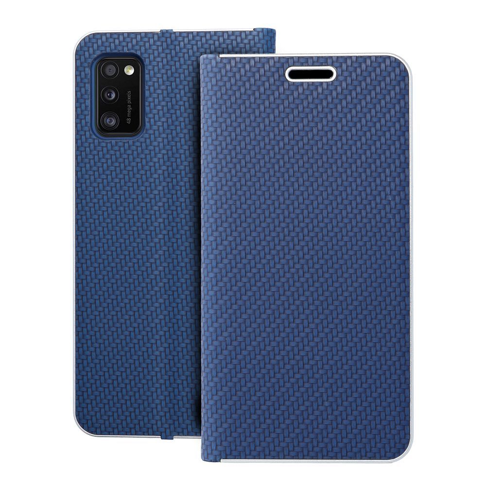 Flip case for Samsung A41 Luna Book Carbon blue