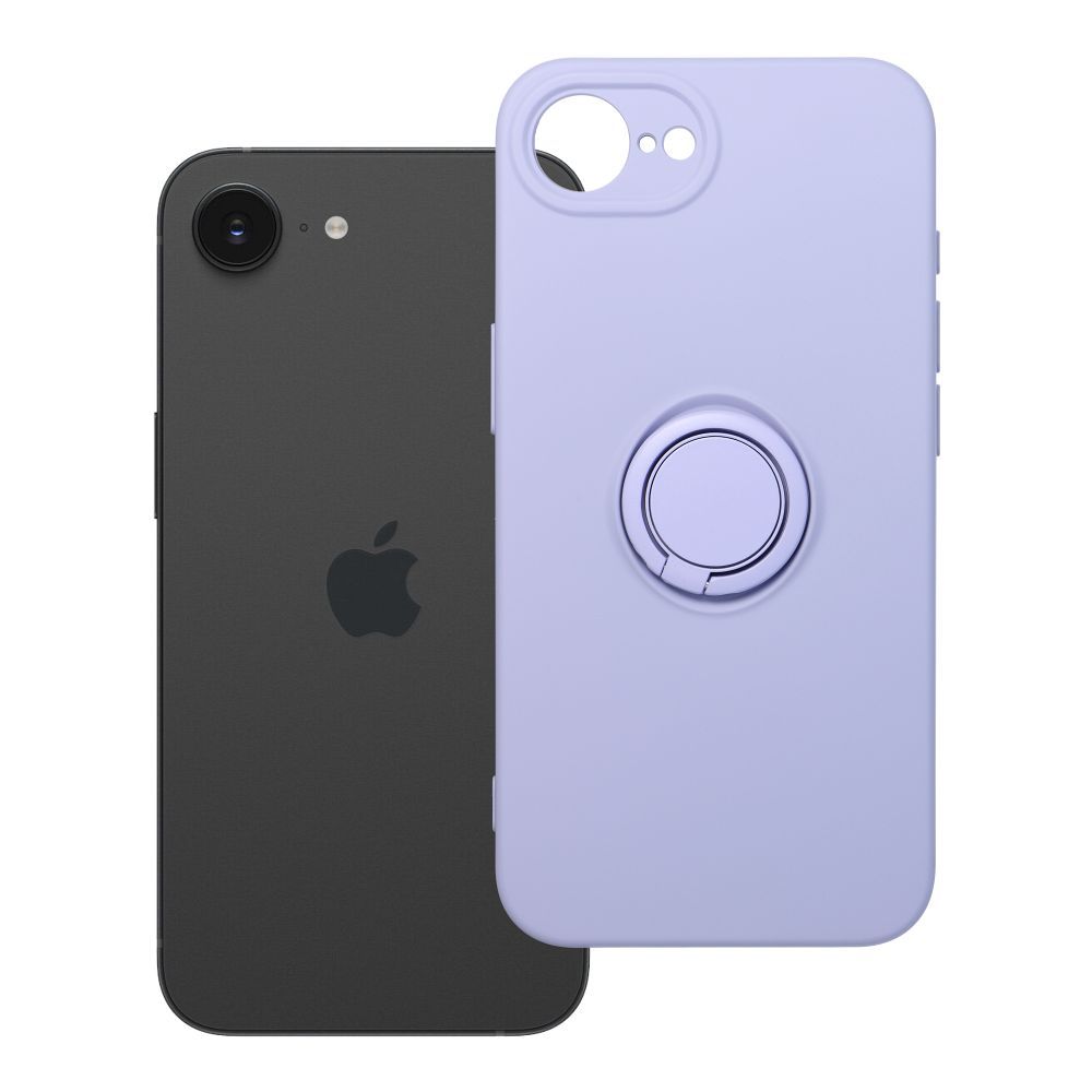 Silikoninen Suojakuori Renkaalla iPhone 16e:lle (SE 4 2025) / 17e violetti