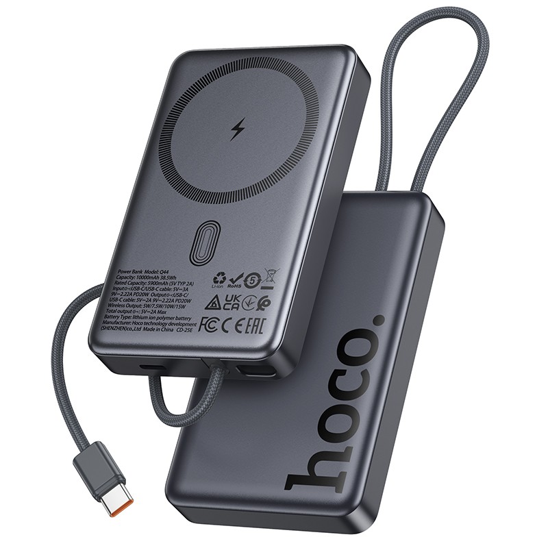 External battery Power Bank Hoco Q44 20W MagSafe 10000mAh black