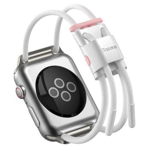 Band Baseus "Lets go" for Apple Watch Series 42 / 44mm White/Pink