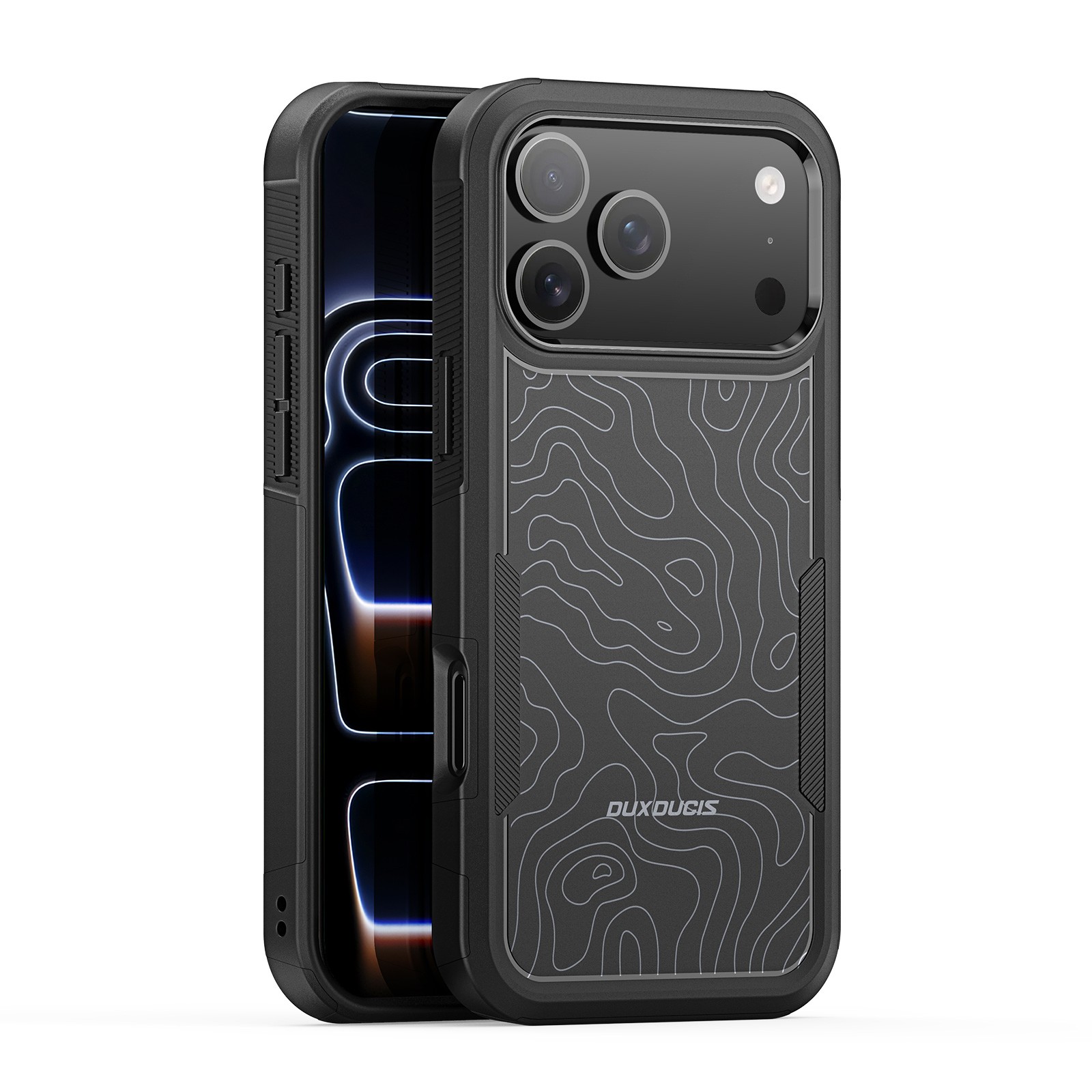 Case Dux Ducis Shld Apple iPhone 17 Pro Max black (Contour Pattern)