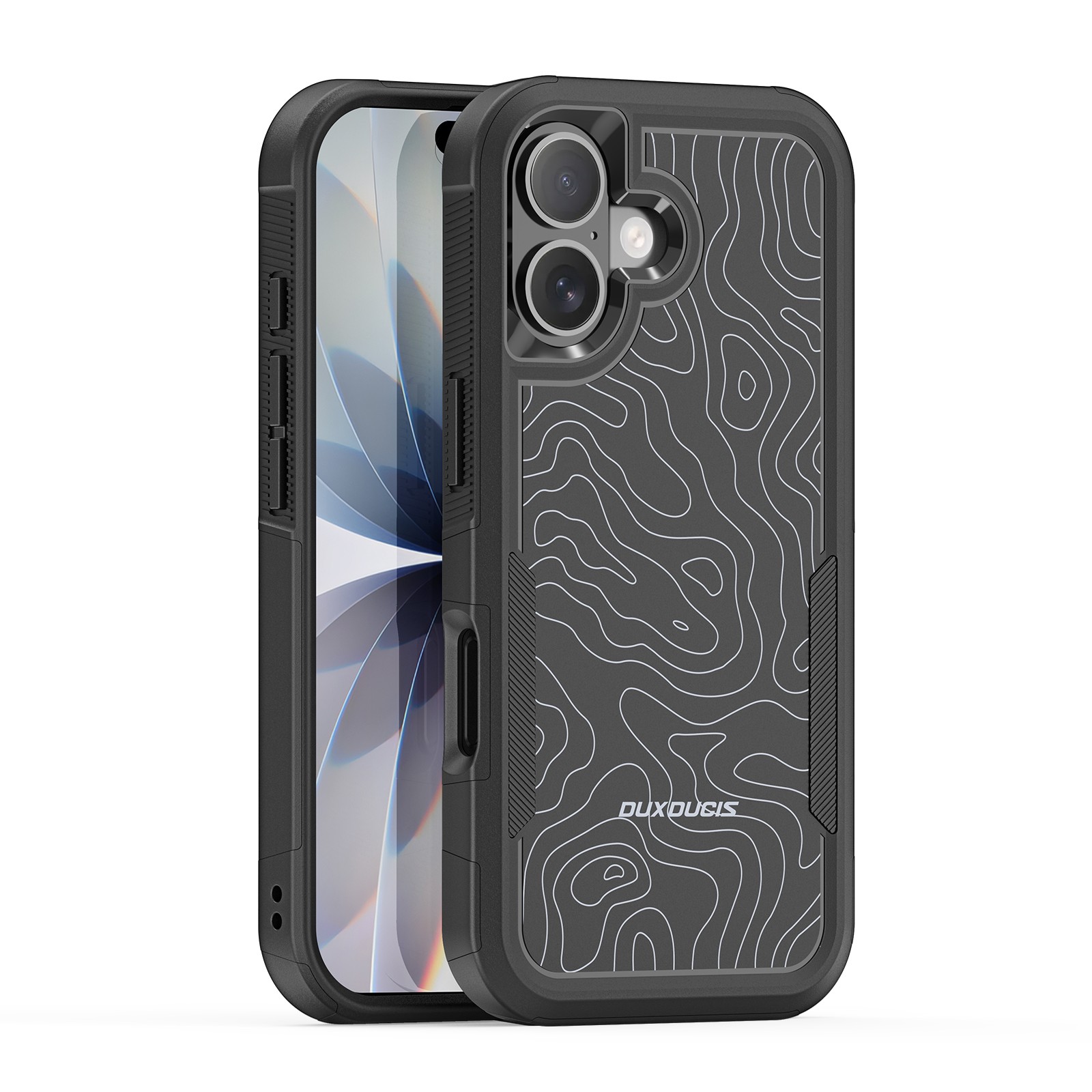Dux Ducis Shld Suojakuori Apple iPhone 17 musta (Contour Pattern)