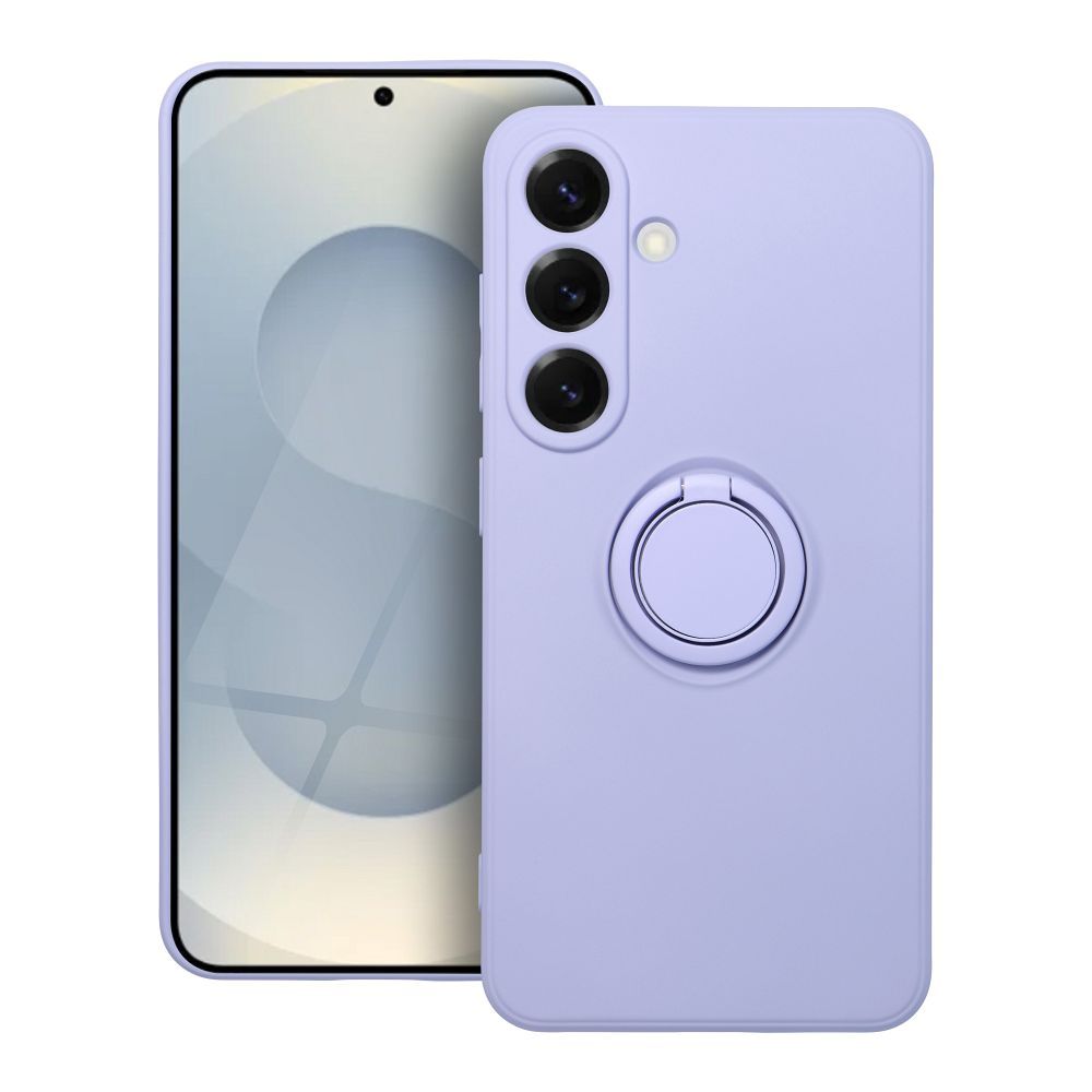 Silikoninen Suojakuori Renkaalla Samsung S25:lle violetti