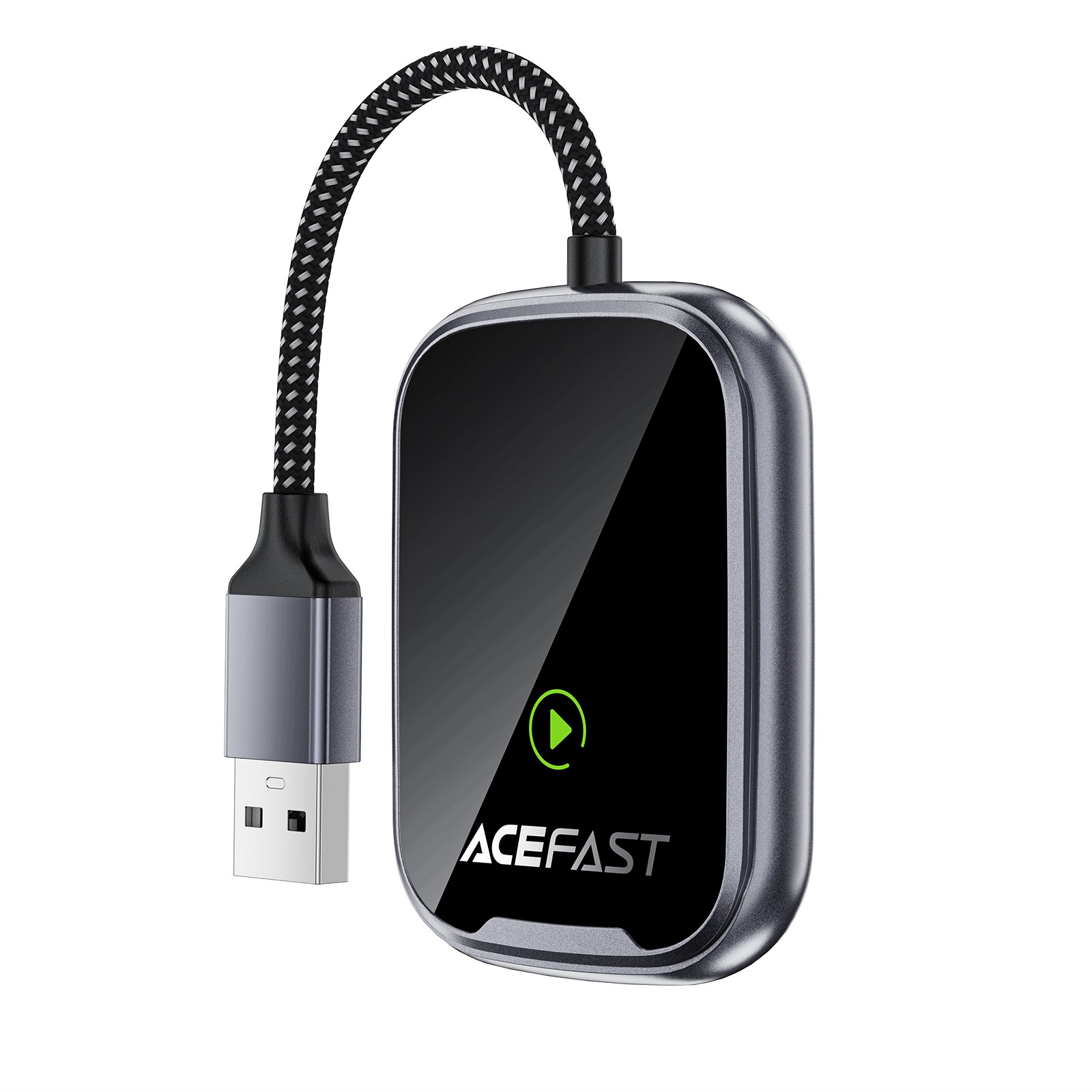 Acefast QC1 langaton CarPlay/Android Auto -adapteri musta