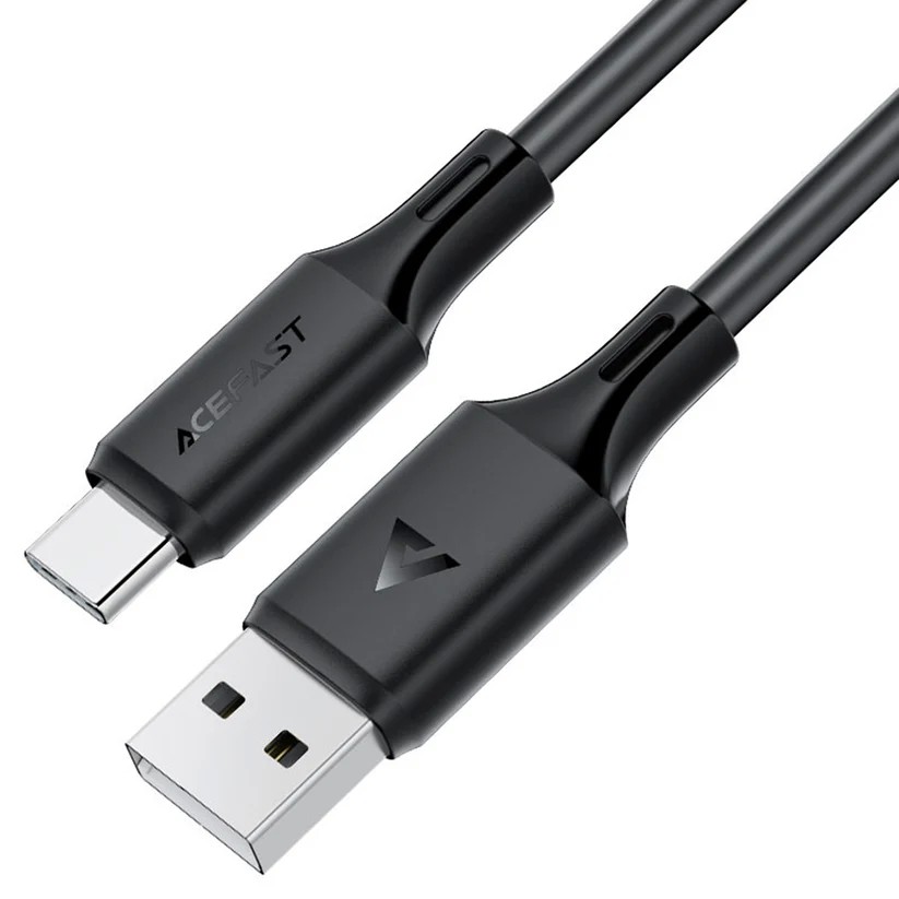 Acefast C17-04 USB-kaapeli USB-A - USB-C 1,2 m musta