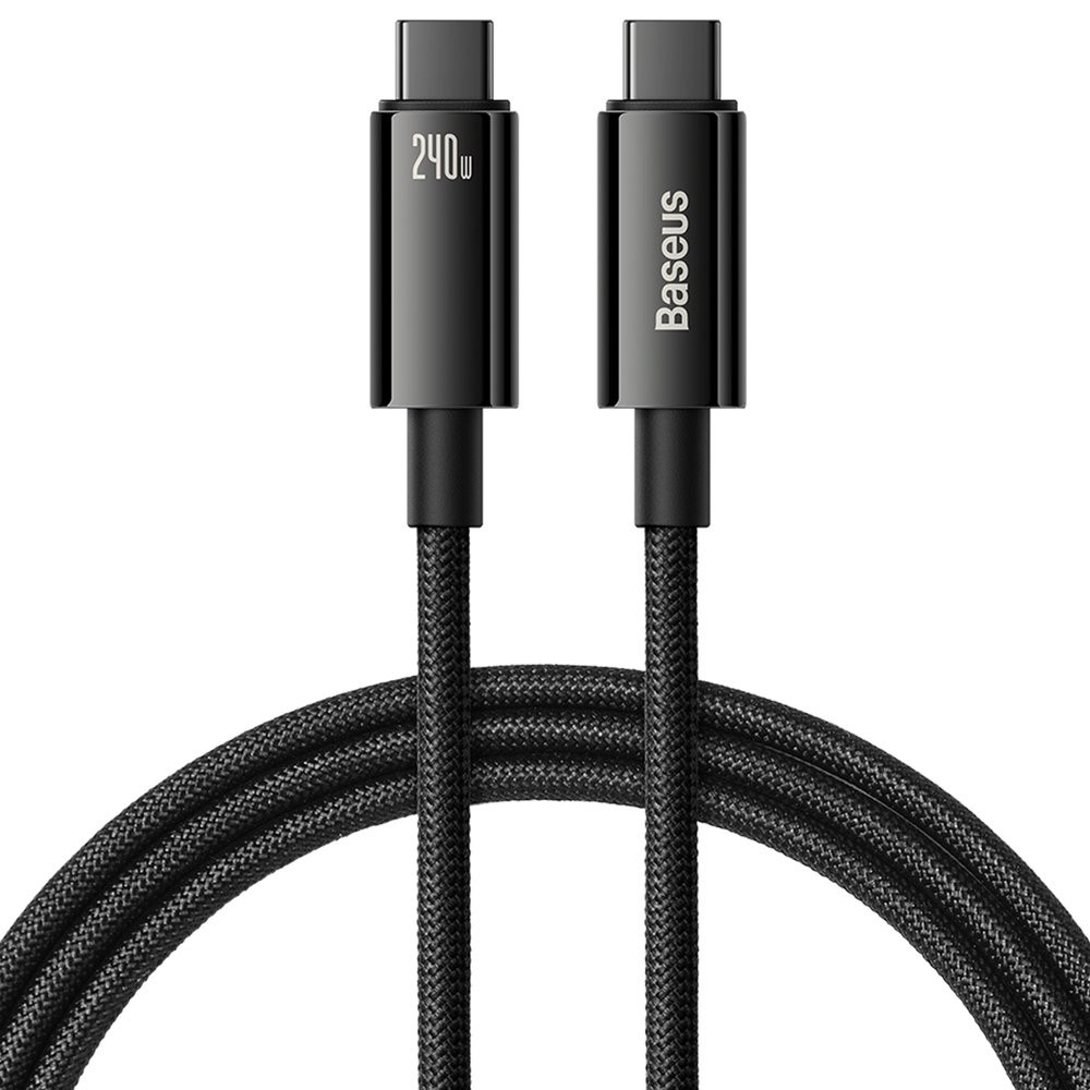 USB-kaapeli Baseus Tungsten PD20W USB-C - USB-C 1,0m musta CAWJ040001