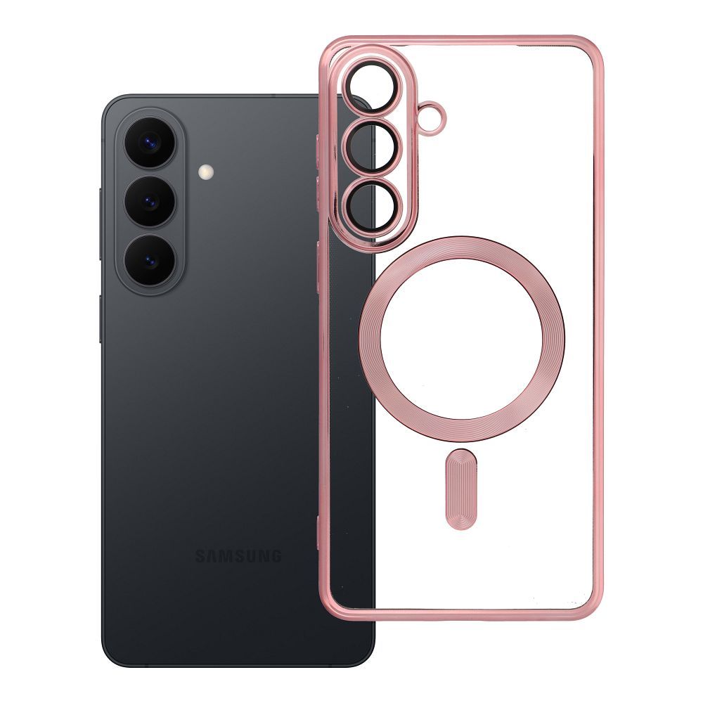 Suojakuori Samsung S26 PLUS:lle Electro Mag Cover yhteensopiva MagSafen kanssa ruusukulta