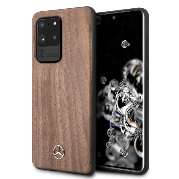 Mercedes Wood Line Walnut Case Samsung Galaxy S20 Ultra - ruskea - ruskea
