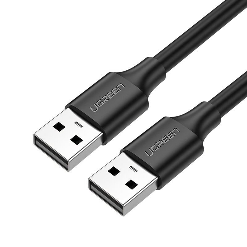 Ugreen USB 2.0 -kaapeli (uros) - USB 2.0 (uros) 1m musta (US128 10309)