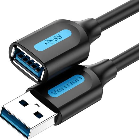 Kaapeli USB 3.0 uros-naaras 3m musta CBHBI VENTION