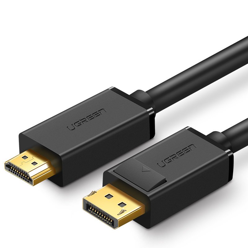 Ugreen yksisuuntainen DisplayPort - HDMI -kaapeli 4K 30Hz 32 AWG 1,5m musta (DP101 10239)