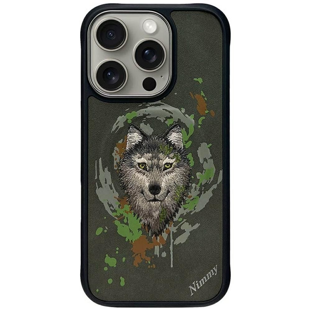 Nimmy Wolf MagSafe Suojakuori iPhone 16 Pro Max:lle - tummanharmaa