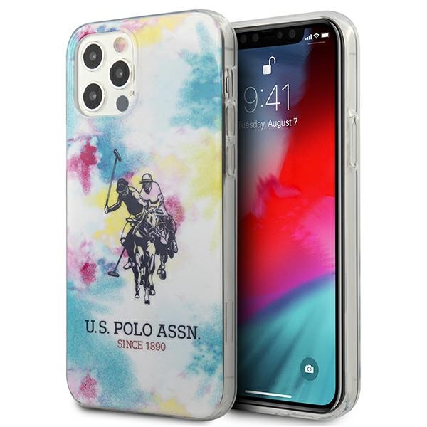 US Polo USHCP12MPCUSML Tie & Dye Collection suojakuori laitteelle iPhone 12 / 12 Pro 6.1", monivärinen