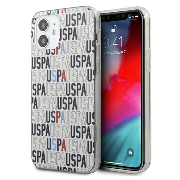 US Polo USHCP12SPCUSPA6 Logo Mania Collection suojakuori laitteelle iPhone 12 mini 5.4", valkoinen