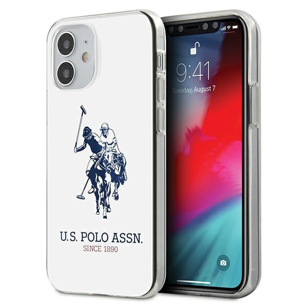 US Polo USHCP12STPUHRWH Shiny Big Logo suojakuori laitteelle iPhone 12 mini 5.4", valkoinen