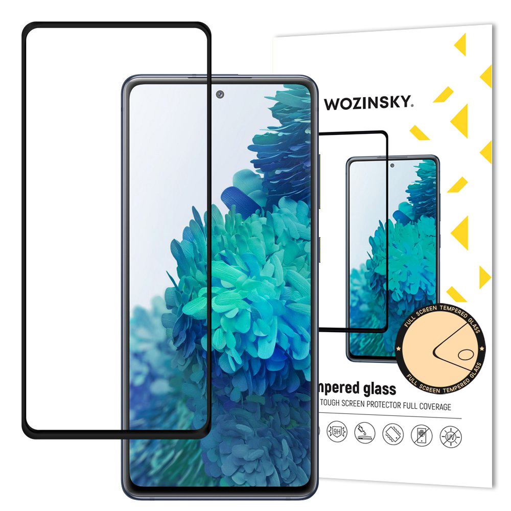 Wozinsky karkaistu lasi Full Glue Super Tough näytönsuoja Full Coveraged kehyksen kanssa Case Friendly Samsung Galaxy S20 FE musta