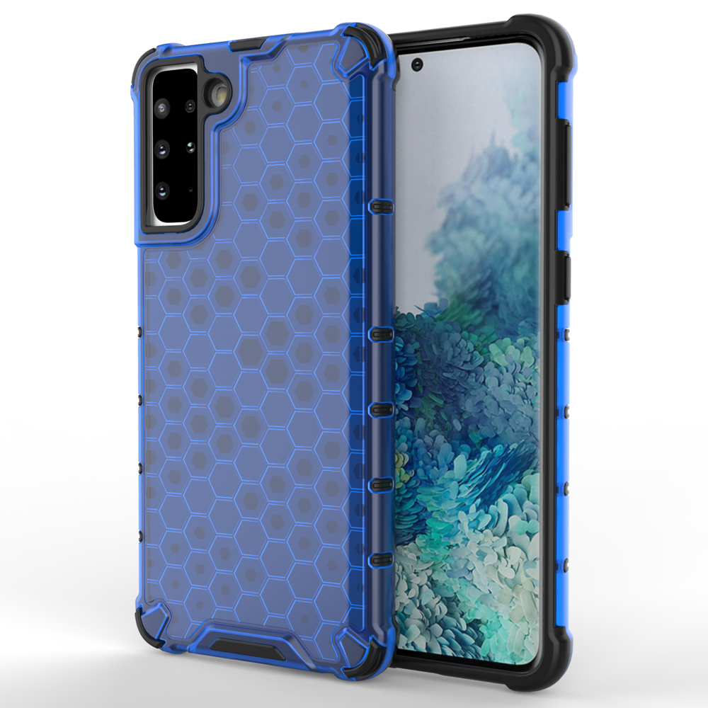 Honeycomb Asia panssari kansi TPU puskuri Samsung Galaxy S21+ 5G (S21 Plus 5G) sininen