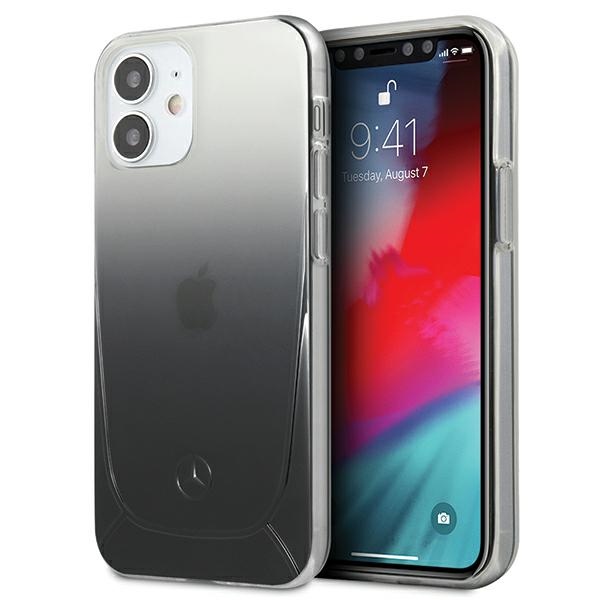 Mercedes Transparent Line -kotelo iPhone 12 mini - musta