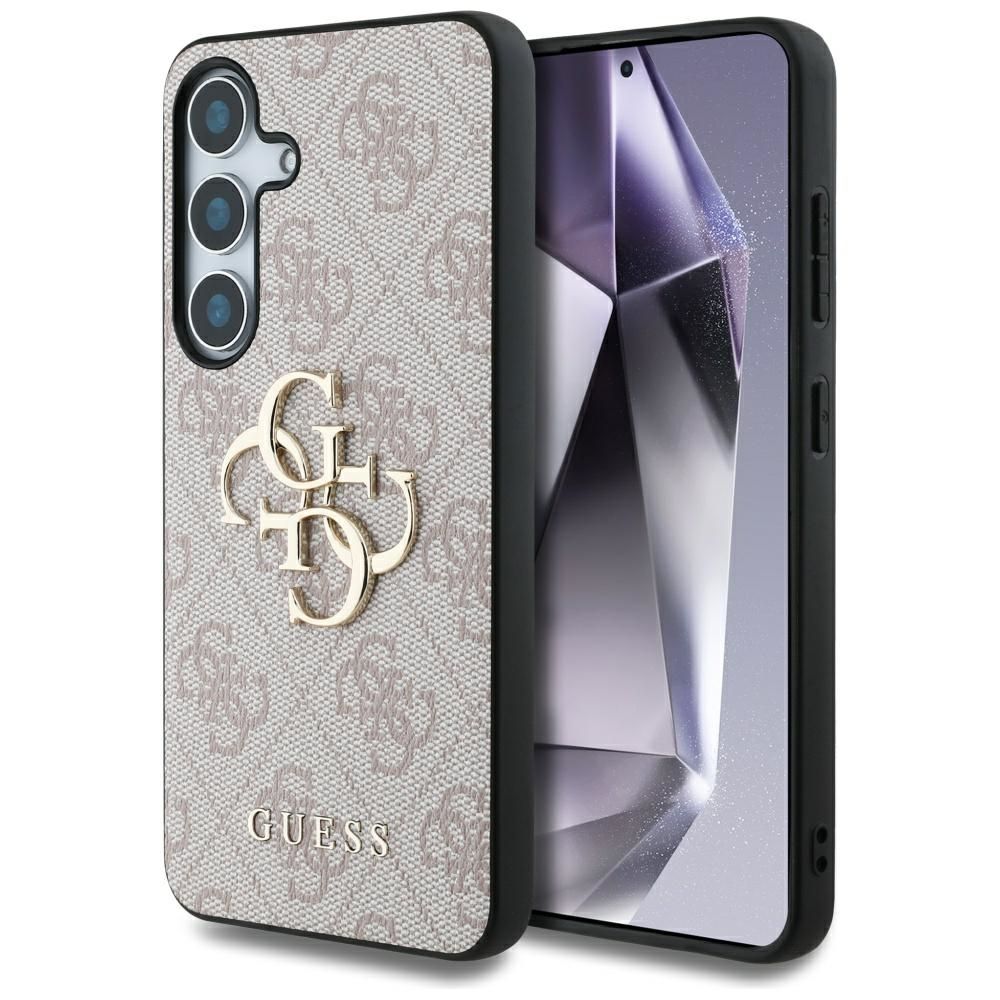 Guess Suojakuori Samsung S25 Plus:lle GUHCS25M4GMGPI (4G PU Big Logo) vaaleanpunainen