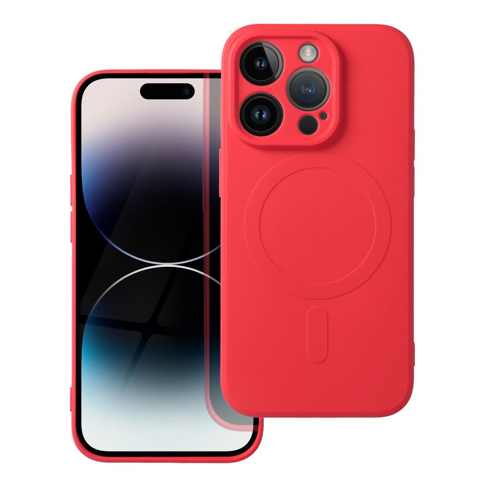 Silikoninen Mag Cover iPhone 14 PRO:lle yhteensopiva MagSafen kanssa punainen