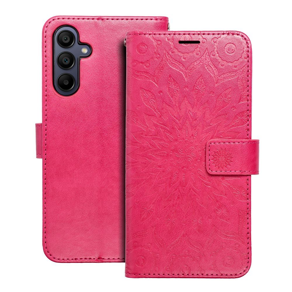 MEZZO Kirjasuojakuori Samsung A15 4G / A15 5G:lle mandala magenta