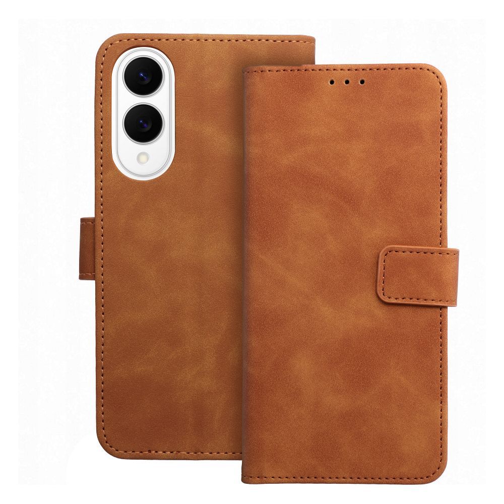 Läppäsuojakuori Samsung S25 EDGE:lle Tender Book ruskea