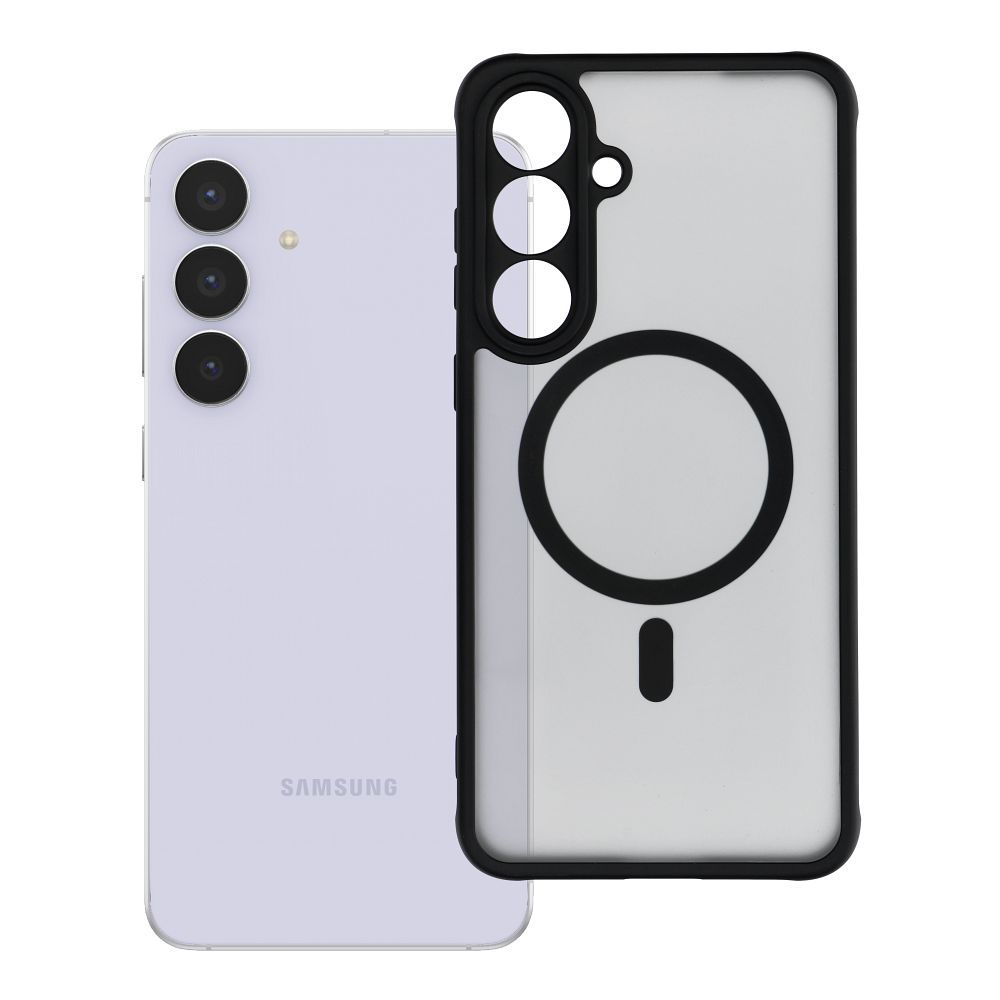 Suojakuori Samsung S25 FE:lle Full Matte Mag Cover yhteensopiva MagSafe musta