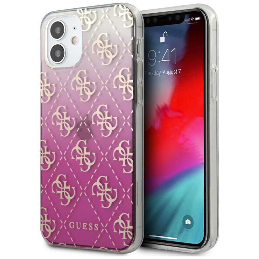 Guess GUHCP12SPCU4GGPI iPhone 12 mini 5.4" vaaleanpunainen/vaaleanpunainen kovakotelo 4G Gradienti
