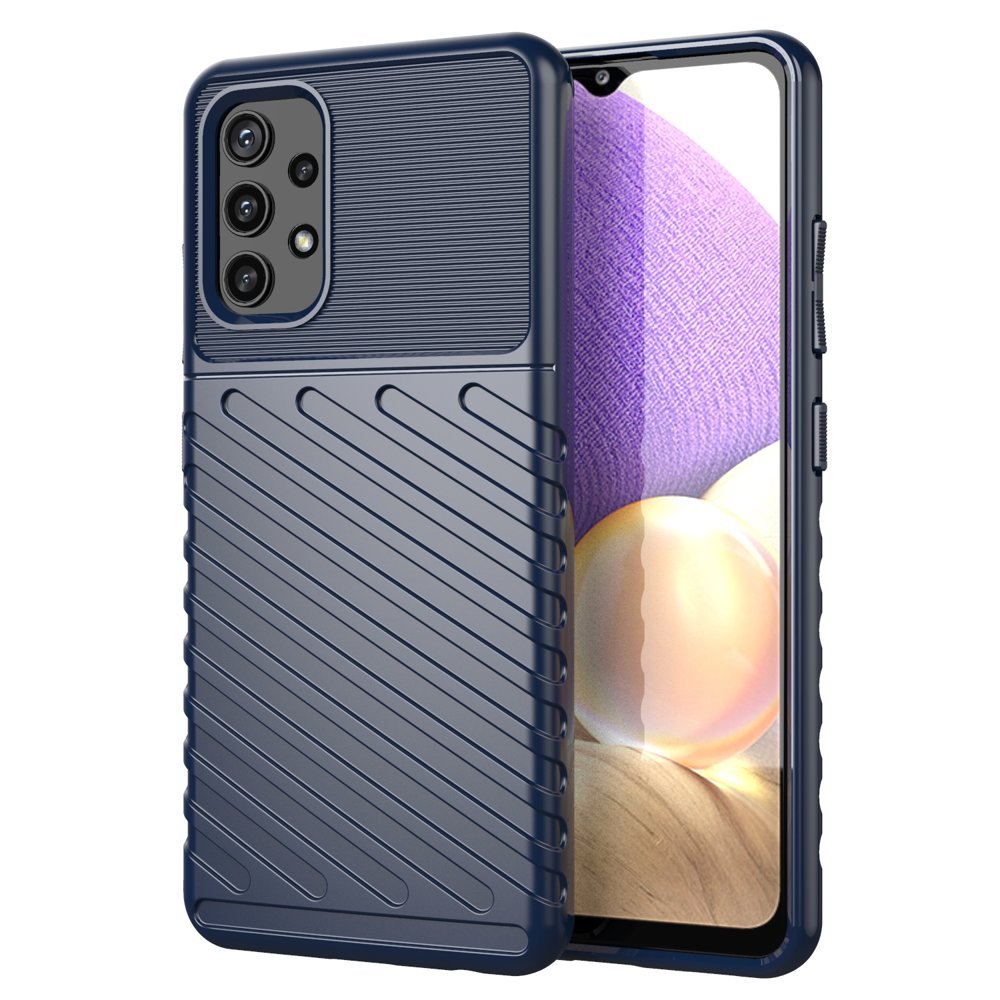 Thunder Case Joustava Kova Rugged Cover TPU Case Samsung Galaxy A72 4G sininen
