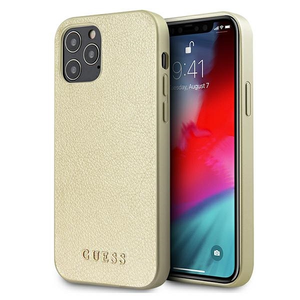 Guess GUHCP12LIGLGO iPhone 12 Pro Max 6.7" kultainen/kultainen kovakotelo Iridescent (Iriseva)