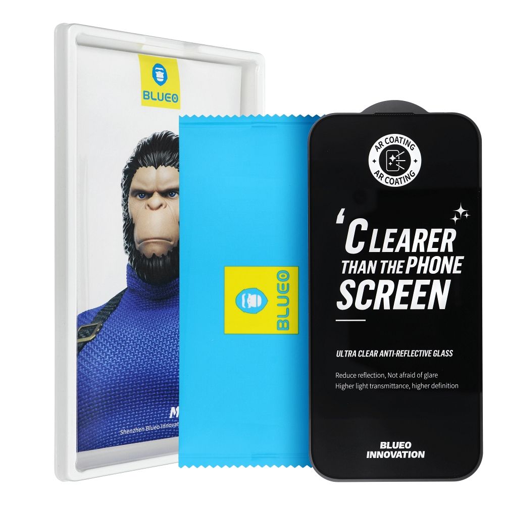 5D Mr. Monkey Karkaistu lasi - SAMSUNG S26 musta (Strong Premium Ultra Clear AR)
