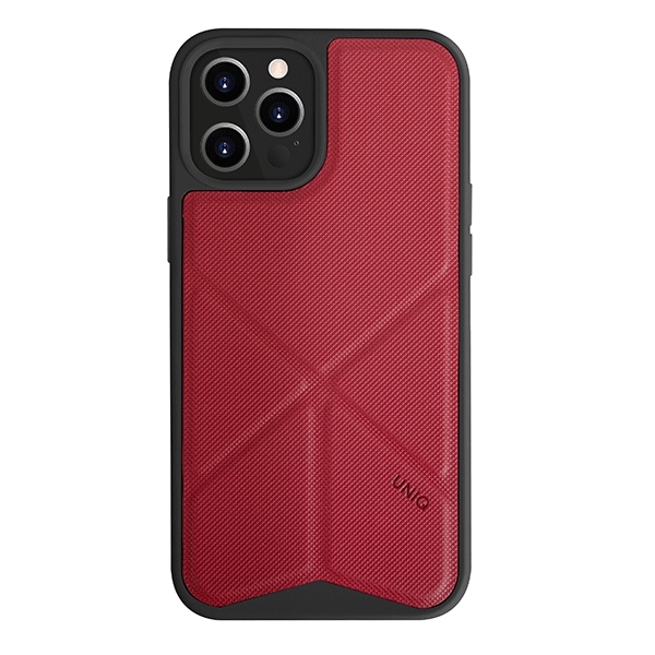 Uniq Transforma kotelo iPhone 12 Pro Maxille - punainen